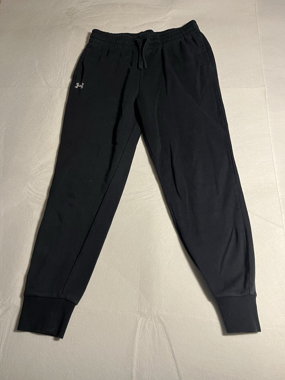 Under Armour Youth Large Black Fleece Jogger Sweatpants Boys Athletic Pants